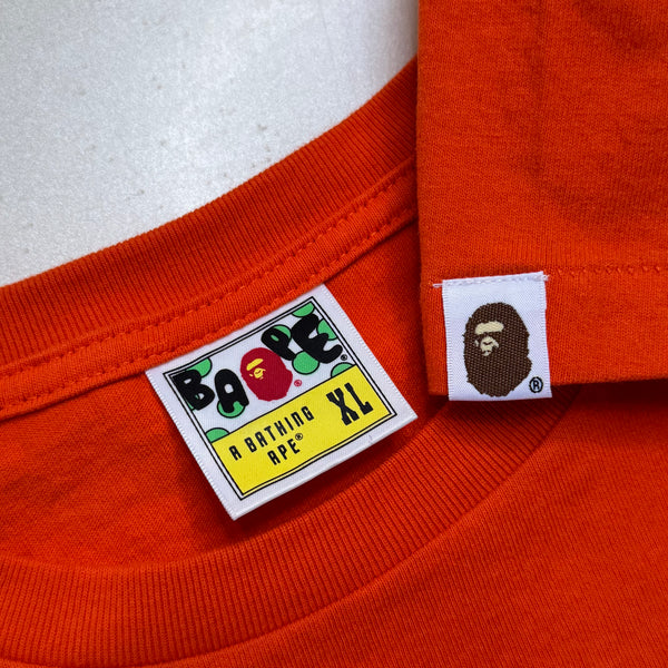 [XL] Bape Orange Shark Logo Tee