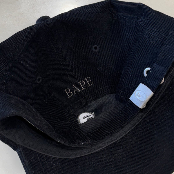 Bape Black Corduroy Ape Head Hat