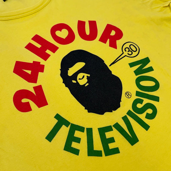 [XL] Bape Yellow 24 Hour Television Tee