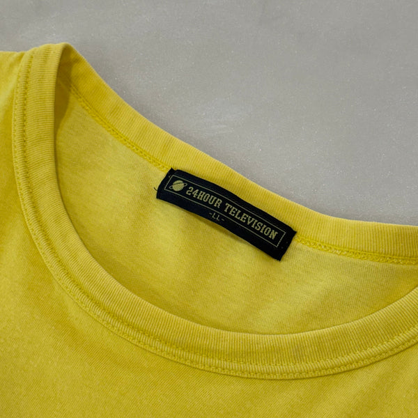 [XL] Bape Yellow 24 Hour Television Tee