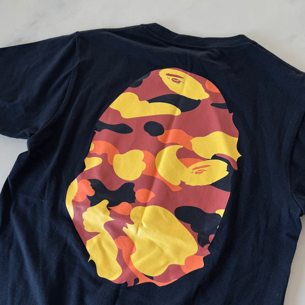 [S] Bape Orange 1st Camo Ape Tee