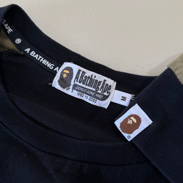 [M] Bape Camo Sleeves Giant Shark Tee