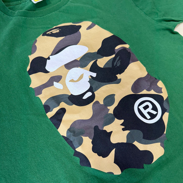 [L] Bape 1st Camo Green Ape Tee