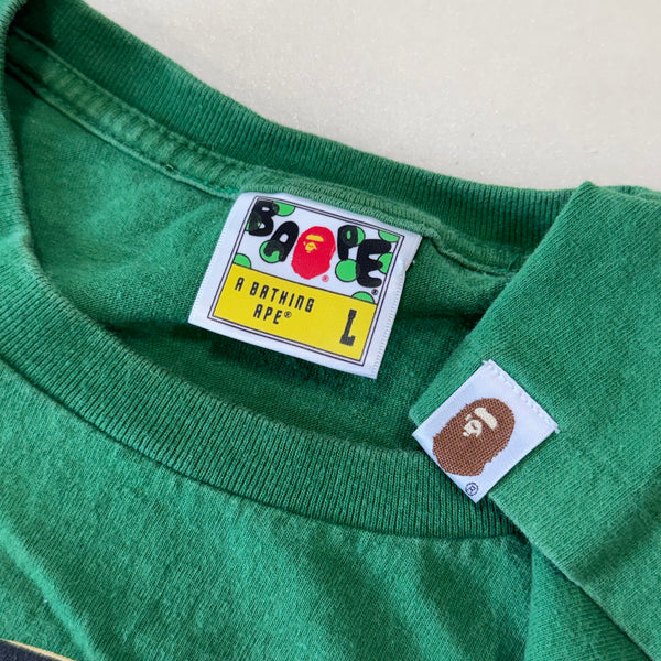 [L] Bape 1st Camo Green Ape Tee