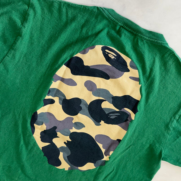 [L] Bape 1st Camo Green Ape Tee