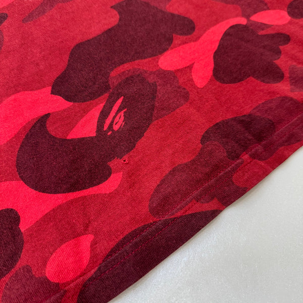 [M] Bape Red 1st Camo Shark Tee