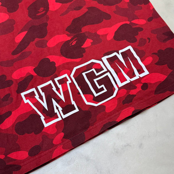 [M] Bape Red 1st Camo Shark Tee