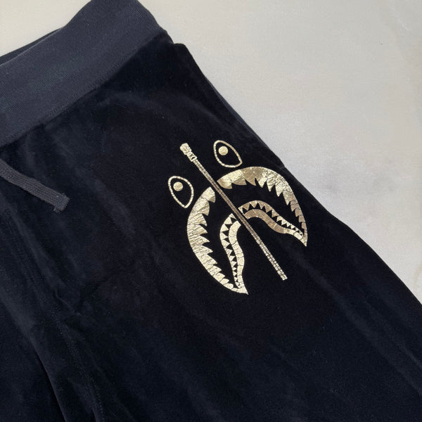[M] Bape 24k Velour Shark Sweatpants