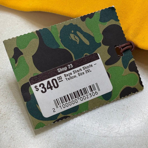 [2XL] DS Bape Orange Shark Shorts
