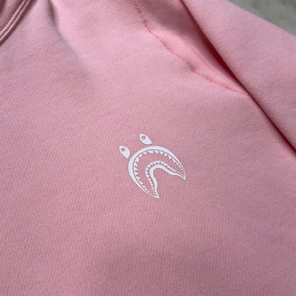 [S] Bape Pink Pullover Shark Hoodie