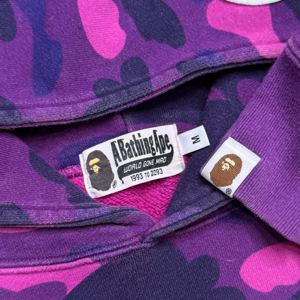 [M] Bape Purple Camo Pullover Shark Hoodie
