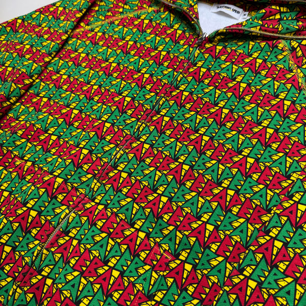 [M] OG Bape Rasta Spell Out Full-Zip Hoodie