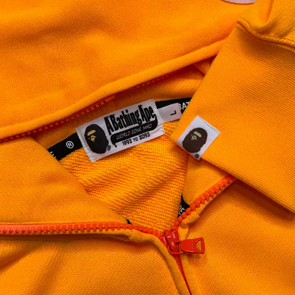 [L] DS Bape Neon Full-Zip Shark Hoodie