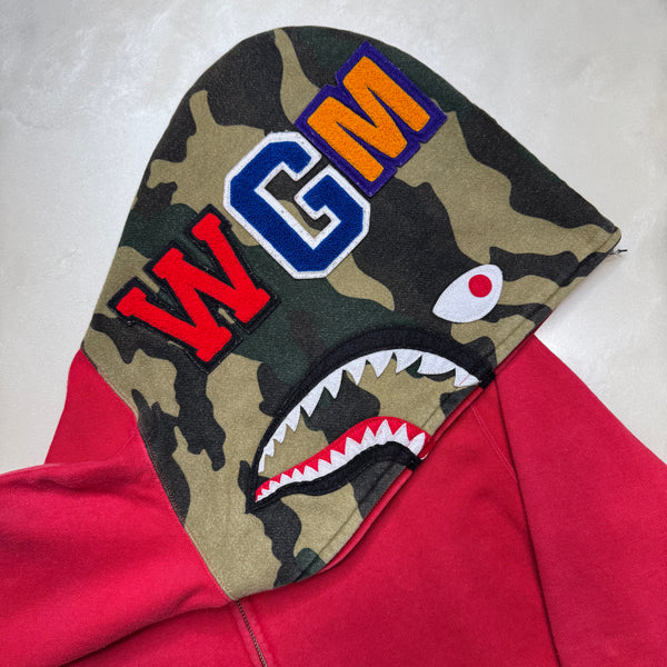 [L] OG Bape Land Half Camo Shark Hoodie