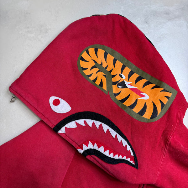 [L] OG Bape Land Half Camo Shark Hoodie
