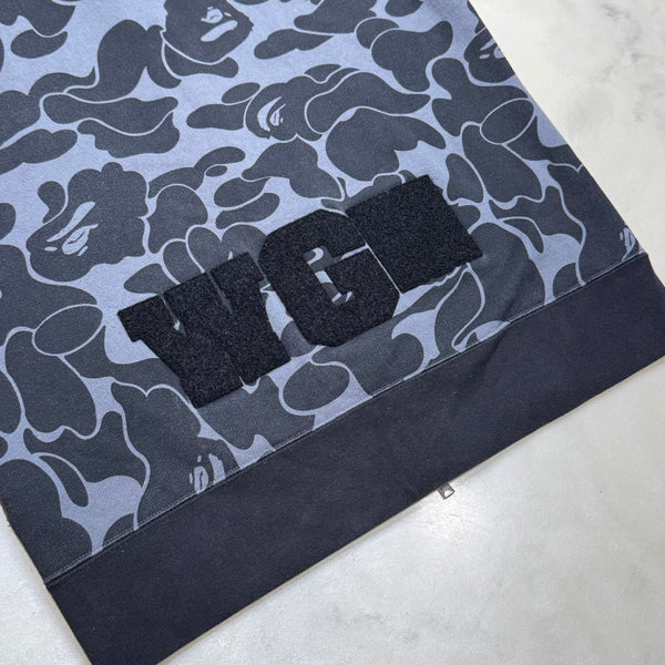 [L] Bape Grey ABC Camo Full-Zip Shark Hoodie
