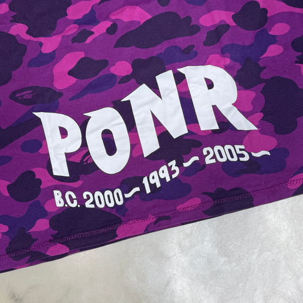 [L] Bape Purple Camo Shark Longsleeve