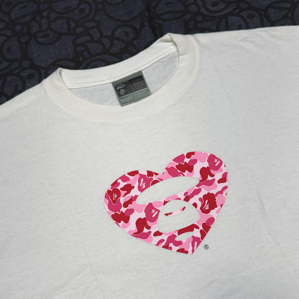 [M] OG Bape Pink Camo Heart Tee