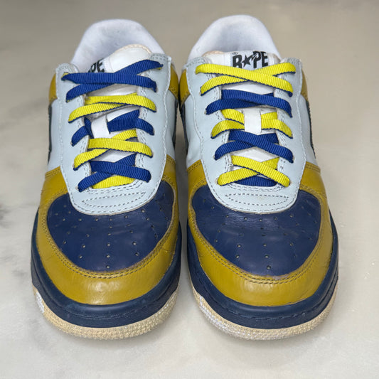 [9.5] Bape Navy & Yellow Bapestas