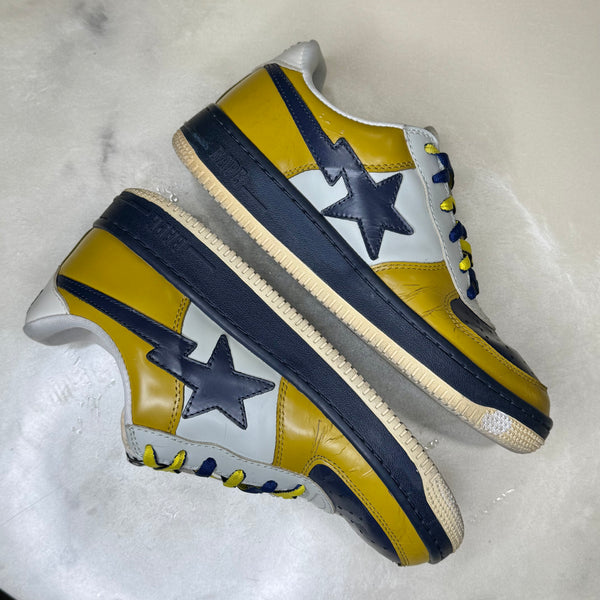 [9.5] Bape Navy & Yellow Bapestas