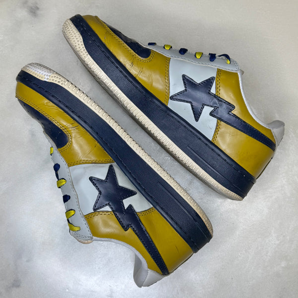 [9.5] Bape Navy & Yellow Bapestas