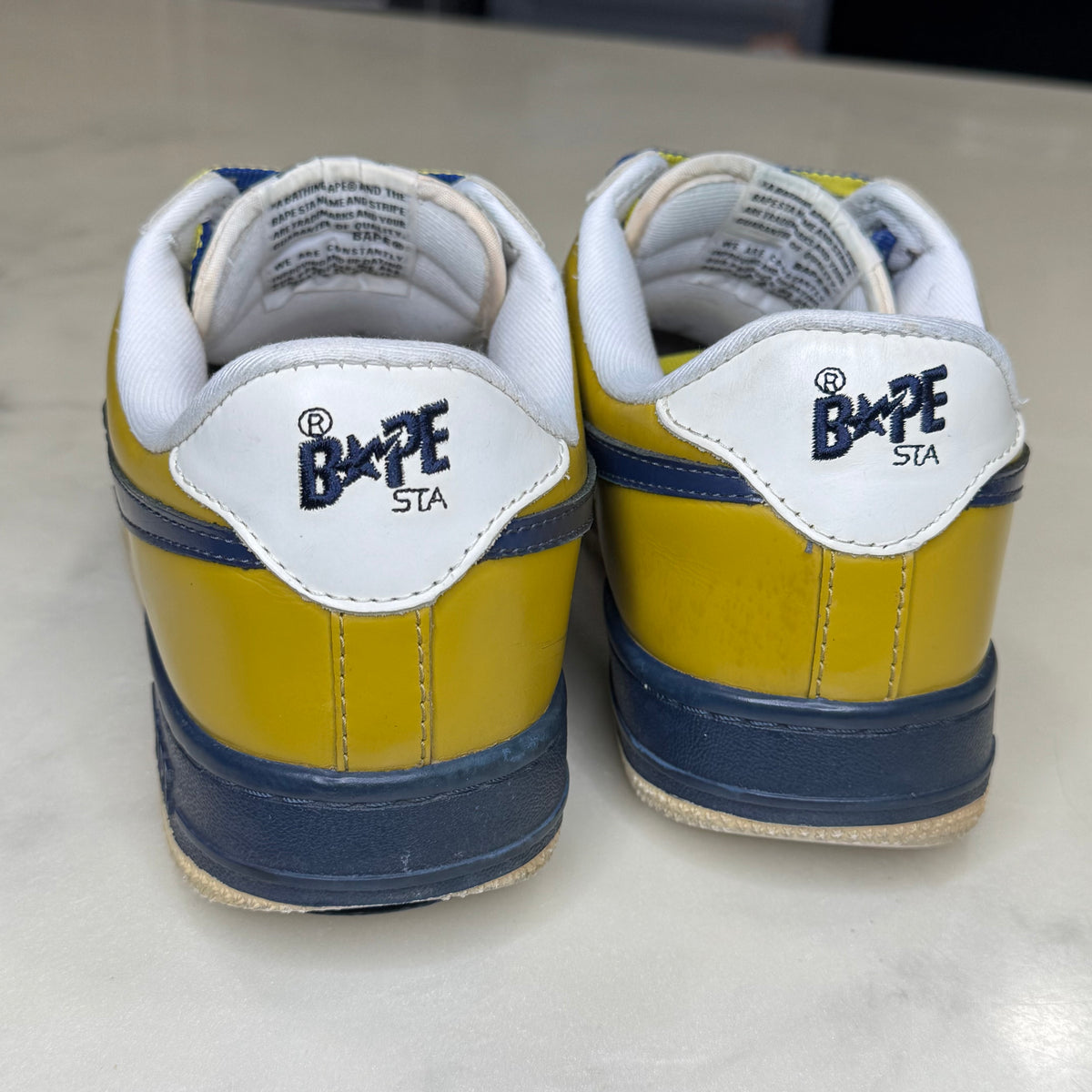 [9.5] Bape Navy & Yellow Bapestas