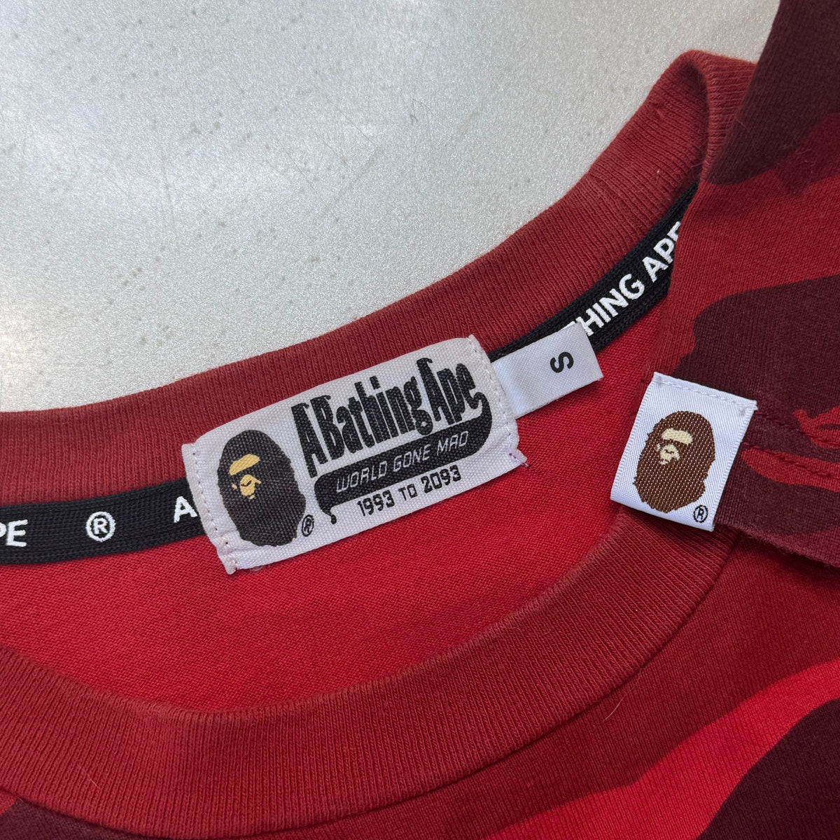 [S] Bape Red Camo Shark Tee