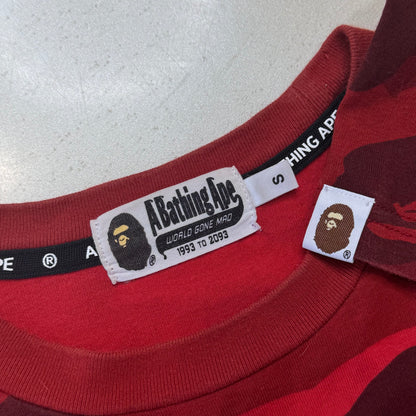 [S] Bape Red Camo Shark Tee