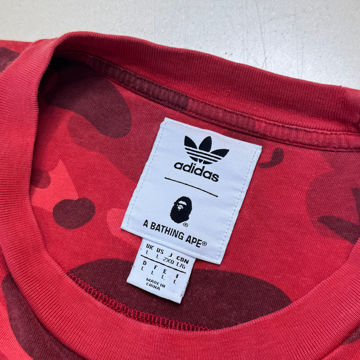 [L] Bape x Adidas Collab Camo Tee