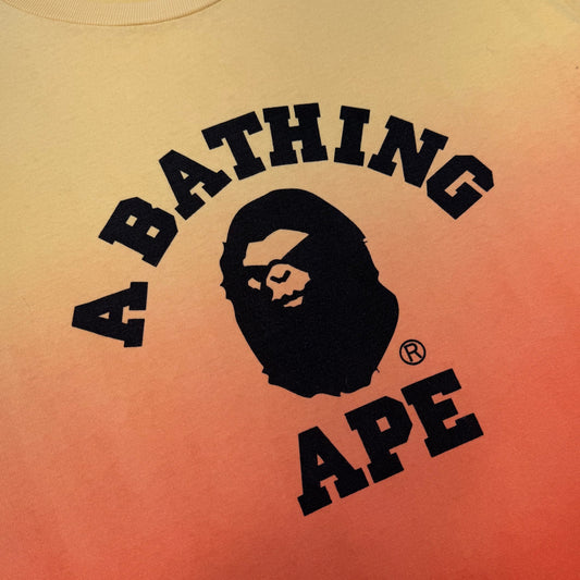 [L] OG Bape Orange Gradient College Tee