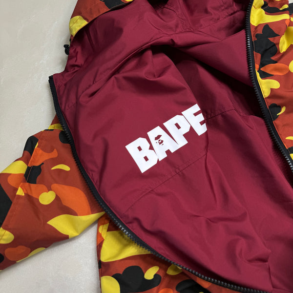 [2XL] Bape Orange 1st Camo Reversible Jacket