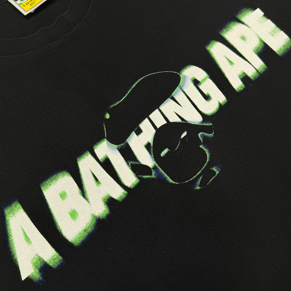 [L] OG Bape Blur Spell Out Face Tee