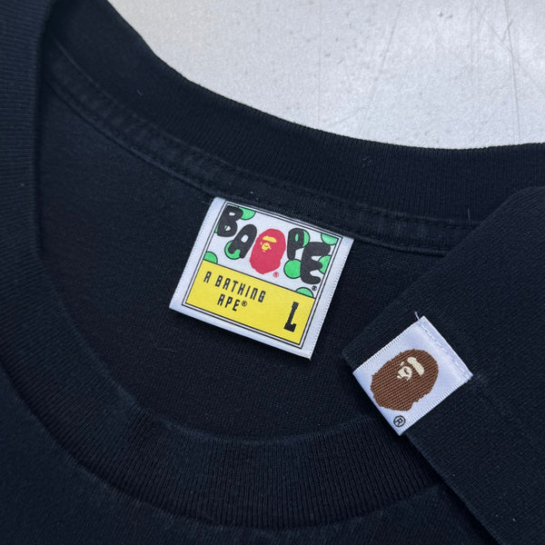 [L] OG Bape Blur Spell Out Face Tee