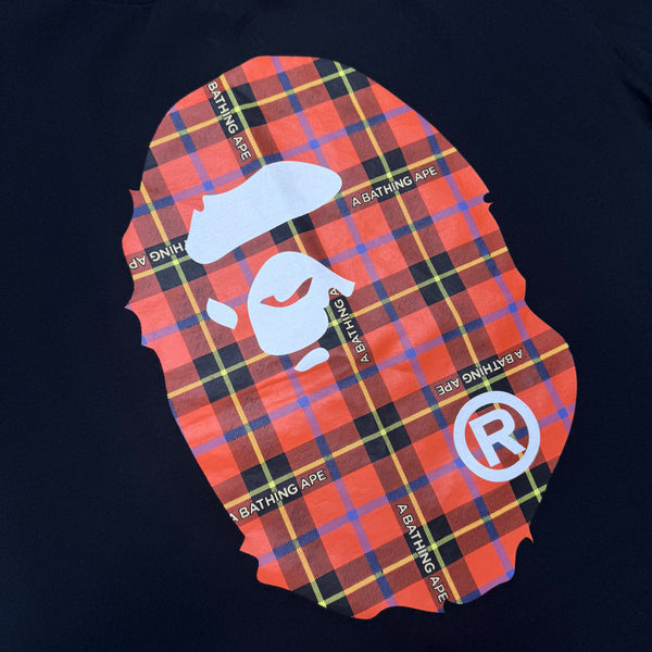 [XL] Bape Red Plaid Ape Head Tee