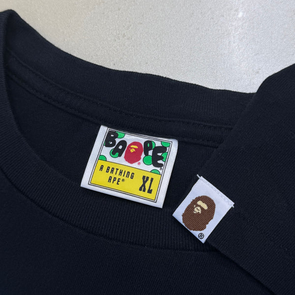 [XL] Bape Plaid College Logo Tee