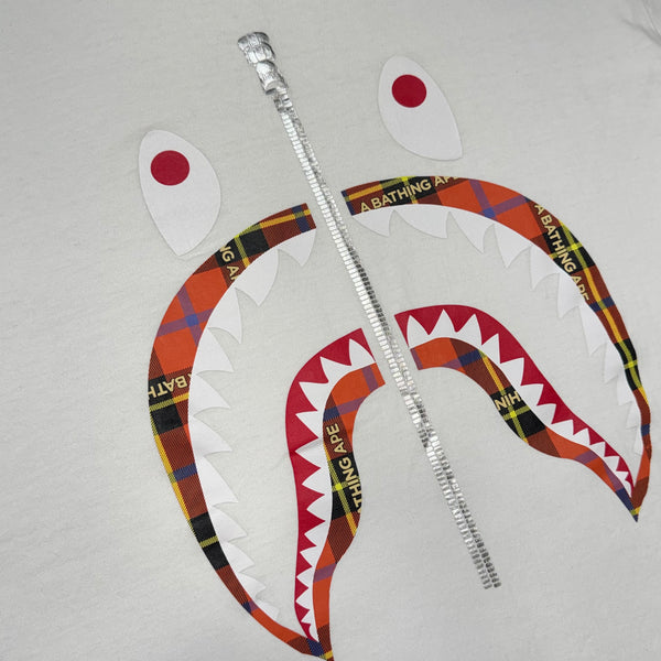 [XL] Bape Plaid Shark Face Tee
