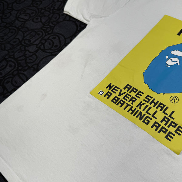 [XL] Bape Yellow Blue Box Ape Tee