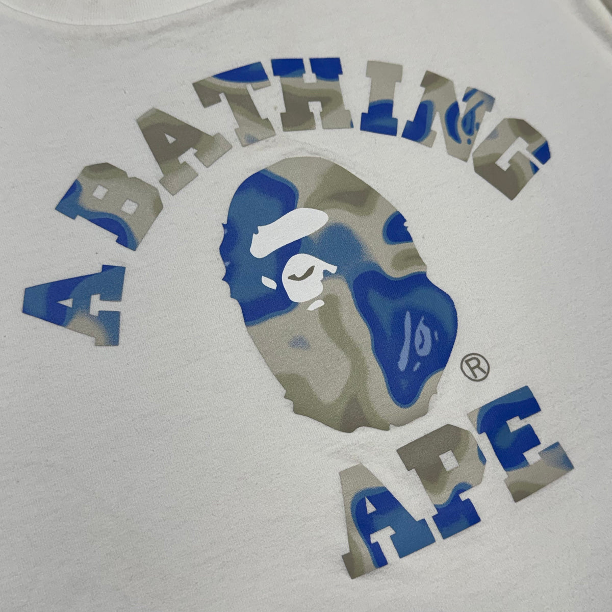 [S] Bape Liquid Camo College Tee