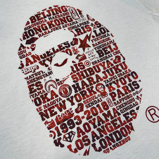 [XL] Bape Red Camo XXV Ape Tee