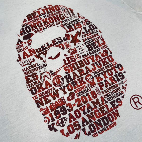 [XL] Bape Red Camo XXV Ape Tee