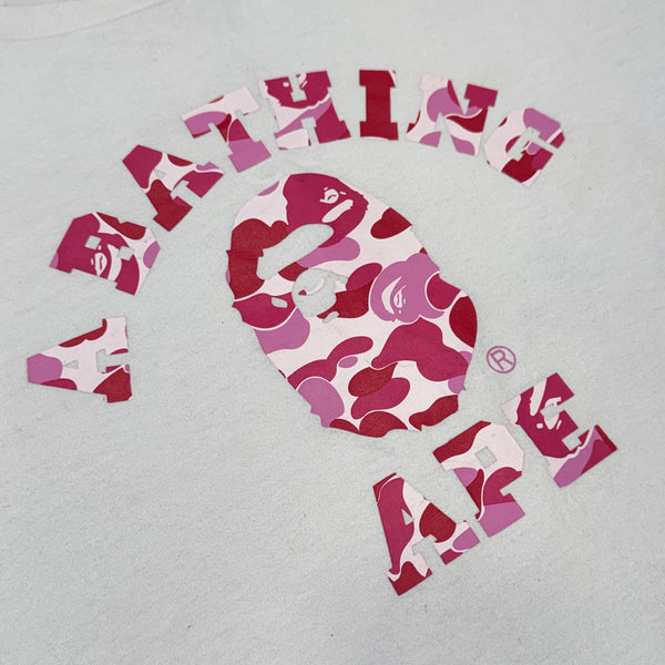 [2XL] Bape Pink ABC Camo College Tee