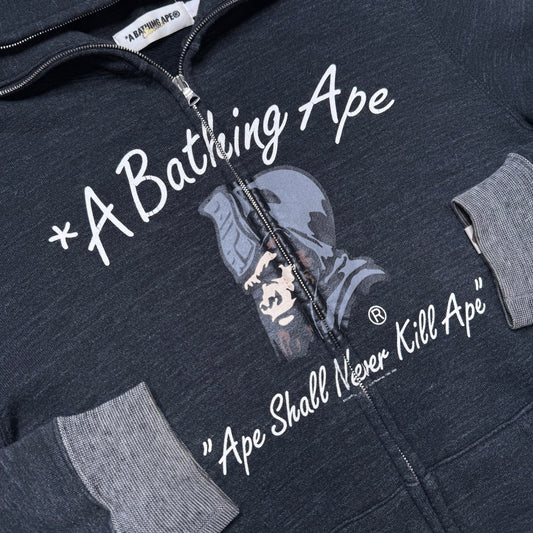 [S] Bape Generals Logo Full-Zip Hoodie