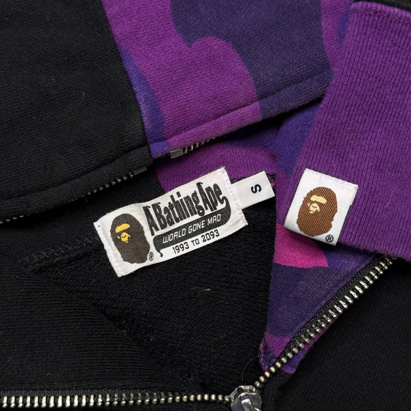 [S] Bape Purple Half Camo Shark Hoodie