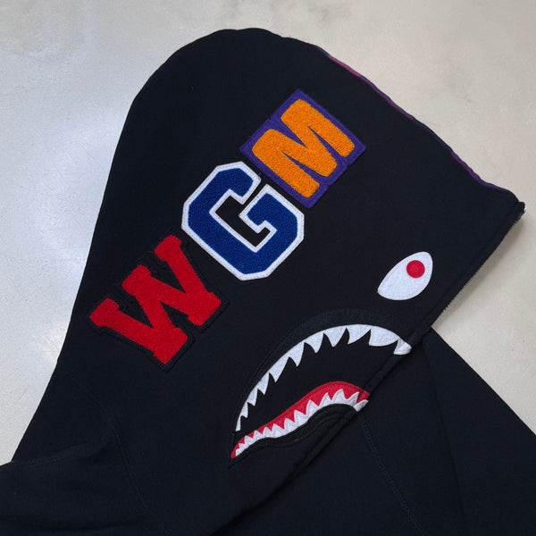 [S] Bape Purple Half Camo Shark Hoodie