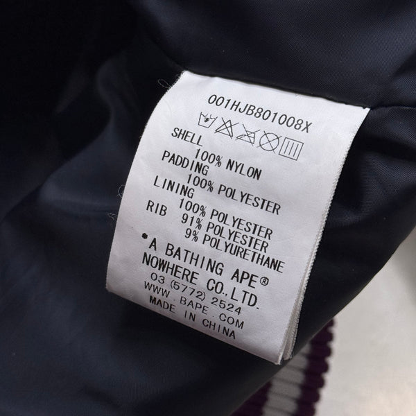 [L] Bape Purple Camo Shark Puffer Jacket