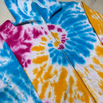 [XL] Bape Tie-Dye Full-Zip Shark Hoodie