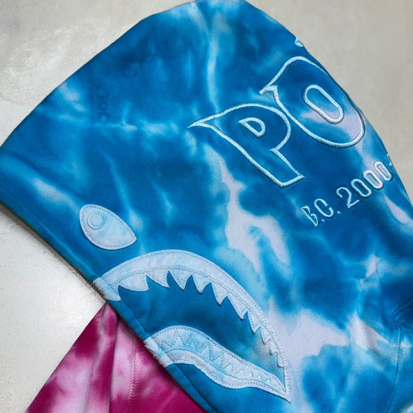 [XL] Bape Tie-Dye Full-Zip Shark Hoodie