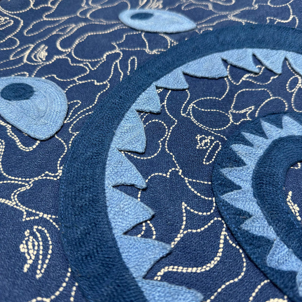 [XL] Bape Indigo Camo Shark Bomber Jacket