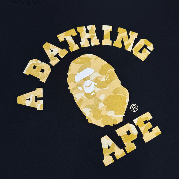 [XL] Bape Gold Camo College Logo Tee
