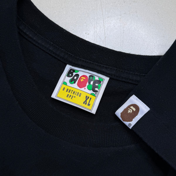 [XL] Bape Gold Camo College Logo Tee